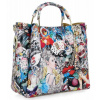 Talianska Kožená Kabelka Módny Kufrík 5702-1 Multicolor/Tmavobéžová