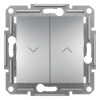 Schneider Electric Slovakia spol. s r.o. Asfora EPH1300561 - žalúziový spínač - aluminium