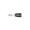 Audio redukcia, Jack (6.3mm) samec - Jack (3.5mm) samica, stereo, čierna, Logo