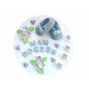 Id_1547 ROČEK KRST DEKORÁCIE TORTA OZDOBY BOBAS TOPÁNKY NARODENINY BABY BOY