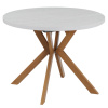 Tempo Kondela Jedálenský rozkladací stôl, biela/dub, 100-250x75,5 cm, LUKOS