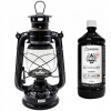 Retro petrolejová lampa s knôtom + olej 1 l čierna 24 cm (Retro petrolejová lampa s knôtom + olej 1 l čierna 24 cm)