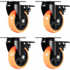 Vevor Otáčavé platňové kolieska 10.1 cm 4 ks a/b zámky nosnosť 158.8 kg/ks PBJLCSJAZ4J3LNWL1V0