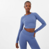 USA Pro Sleeve Seamless Crop Top Bijou Blue 16 (44)