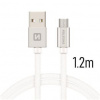 Swissten 71522203 USB - microUSB, 1,2m, stříbrný