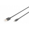 Assmann AK-300110-030-S USB 2.0, USB A M(plug)/microUSB B M(plug), 3m, černý