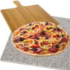 Kámen na pizzu s bambusovou lopatkou RUHHY, 38 × 36 cm, žula