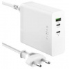 Nabíjačka do siete FIXED Charging Station, 2xUSB-C 1xUSB-A, GaN, PD 3.1, 140W (FIXCG140-2C1A-WH) biela