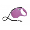 Vodítko FLEXI Classic NEW M opasok 5m/25kg ružová