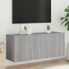 Nástenná skrinka pod televízor, sivý dub sonoma, 100x30x41 cm