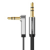 Ugreen AV119 Flat audio kábel 3.5mm mini jack 0.5m, čierny