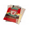 Liverpool FC Narodeninové blahoželanie Liverpool FC, zlaté nálepky, červeno-biele