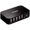 D-Link DUB-H7/E 5 + 2 porty USB 2.0 hub s portom pre rýchle nabíjanie čierna; DUB-H7/E