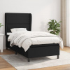 vidaXL Posteľný rám boxspring s matracom čierny 90x200 cm látka - Čierna - 18350-159926