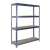 Meets-ecommerce UG Kovový regál profi 230x120x40, 4-7 políc Farba: Modrá, Počet polic: 4 police