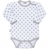 NEW BABY Dojčenské body New Baby Classic II sivé s hviezdičkami Veľ. 80