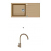 Alveus CADIT 50 SET kuchynský granit. drez so sifón. 100X50 + batéria ROXA Beige CADIT50G55+ROXA55