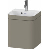 DURAVIT Happy D.2 Plus c-bonded závesná skrinka s nábytkovým umývadielkom s otvorom, 1 dvierka, pánty vpravo, 400 x 360 x 480 mm, kameňovo šedá matná lakovaná, HP4634O92920000
