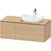 DURAVIT L-Cube závesná skrinka pod umývadlo na dosku (umývadlo vpravo), 4 zásuvky, 1220 x 550 x 482 mm, dub prírodný, LC4874030300000