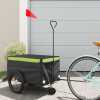Vozík za bicykel, čierno zelený 30 kg, železo-ForU-94102