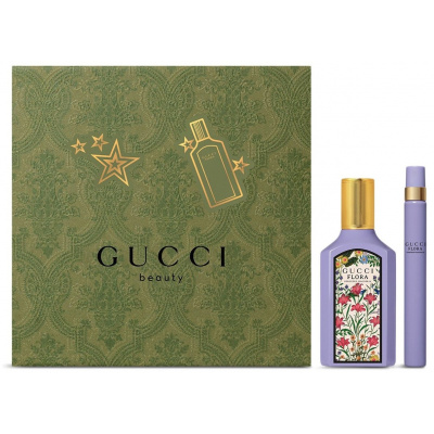 Gucci Flora Gorgeous Magnolia parfumovaná voda 50 ml + parfumovaná voda pre ženy 10 ml miniatúra, darčeková sada pre ženy