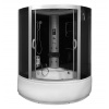 Aplomo Luxor Black 135x135x220 masážny sprchový box s hydromasážnou vaňou, MO-08135BL