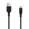 AppleMix USB kábel SETTY 1m - USB-A / USB-C - 2A - čierny