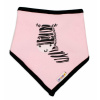 Detský bavlnený šatka na krk Baby Nellys, Zebra - ružový
