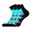 VoXX® Monsa Unisex športové ponožky - 3 páry BM000000835900105684 čierna/tyrkys 43-46 (29-31)