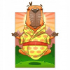 CUKROVÁ TLAČ jedlý obrázok na tortu Cukrová hmota Kapybara Capybara #16 + MENO