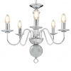 zahrada-XL Luster strieborný 5 x E14 žiarovky 281616
