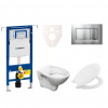 S-line Cenově zvýhodněný závěsný WC set Geberit do lehkých stěn / předstěnová montáž+ WC Pro 111.355.00.5NR7