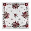 Vianočný gobelínový obrus na stôl Vianočná svieca 90x90 cm Chenille IT015 90x90 cm Viacfarebná