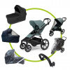 Akčný set Thule Urban Glide 4-wheel Mid blue + korba + pláštěnka Emitex + madlo Thule + pláštěnka na korbu Emitex + moskytiéra Zopa na korbu a sporťák