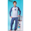 Zateplené chlapčenské pyžamo Taro - Baseball 110 Šedá / modrá Dlhé