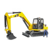BRUDER 2466 Bager CAT s figúrkou
