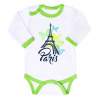 Dojčenské body s dlhým rukávom New Baby Towns zelené - 68 (4-6m)