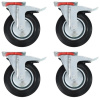 Otočné kolieska s dvojitou brzdou 4 ks, 200 mm-ForU-143455