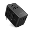 Cestovný adaptér Choetech PD5022 70W EU US AUS UK s USB-C káblom - čierny