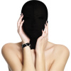 Shots Ouch! Black & White Subjugation Mask Allows Just a Hint of Light, čierna spandexová kukla