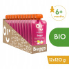 12x Beggs BIO Detská ryža s jogurtom, banánom, mangom a malinami (120 g)