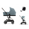 CYBEX Eezy S Twist+ 2 + Cot S Travel Set Aton B2 i-Size stormy blue 2025