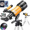 ASTRONOMICKÝ TELESKOP PUŠKOHĽAD 70/300 OKULÁR 15X-150X SO STATÍVOM + PRÍSLUŠENSTVO