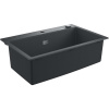 GROHE K700 kompozitný drez, s excentrom, horná montáž, 780 x 510 mm, granitová čierna, 31652AP0