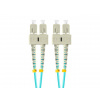 LANBERG optický patch cord MM SC/UPC-SC/UPC duplex 3m LSZH OM3 50/125 průměr 3mm, barva cyan
