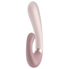 Satisfyer Heat Wave - inteligentný, hrejivý vibrátor s ramenom (béžový)