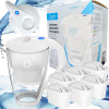 Sklenený Filtračný Džbán DAFI CRYSTAL UNIMAX LED 2L Biely + 6 filtrov