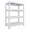 kovový regál bezskrutkový Biedrax 60 x 60 x 90 cm, biely - 4 police pozink