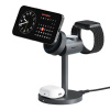 Bezdrôtová nabíjačka MagFusion 3 v 1 Aukey LC-MC311, 15W Qi2 (sivá) LC-MC311