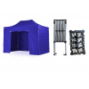 Nožnicový párty stan 2x4 m TENTino SMALL HEXAGON Farba opláštenia: 8A - MODRÁ